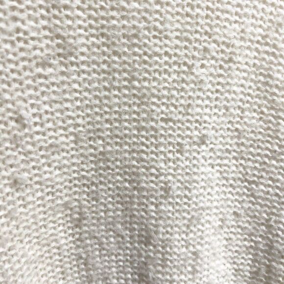 Demylee Sweater Womens Large Balloon Sleeve Knit Ivory Cream Fuzzy Wool Alpaca - Picture 3 of 8